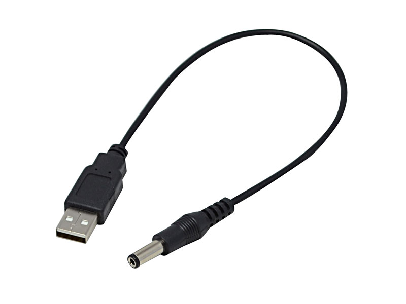 Cable USB de 30 centímetros con conector tipo A Macho sólo para  alimentación y con conector tipo Jack