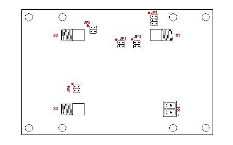 Esquema 1 del divisor de potencia con jumpers