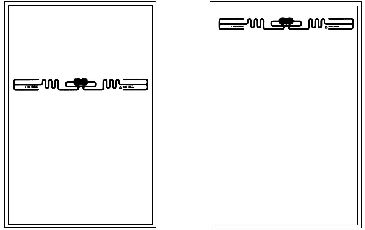 Posición inlay en etiqueta RFID