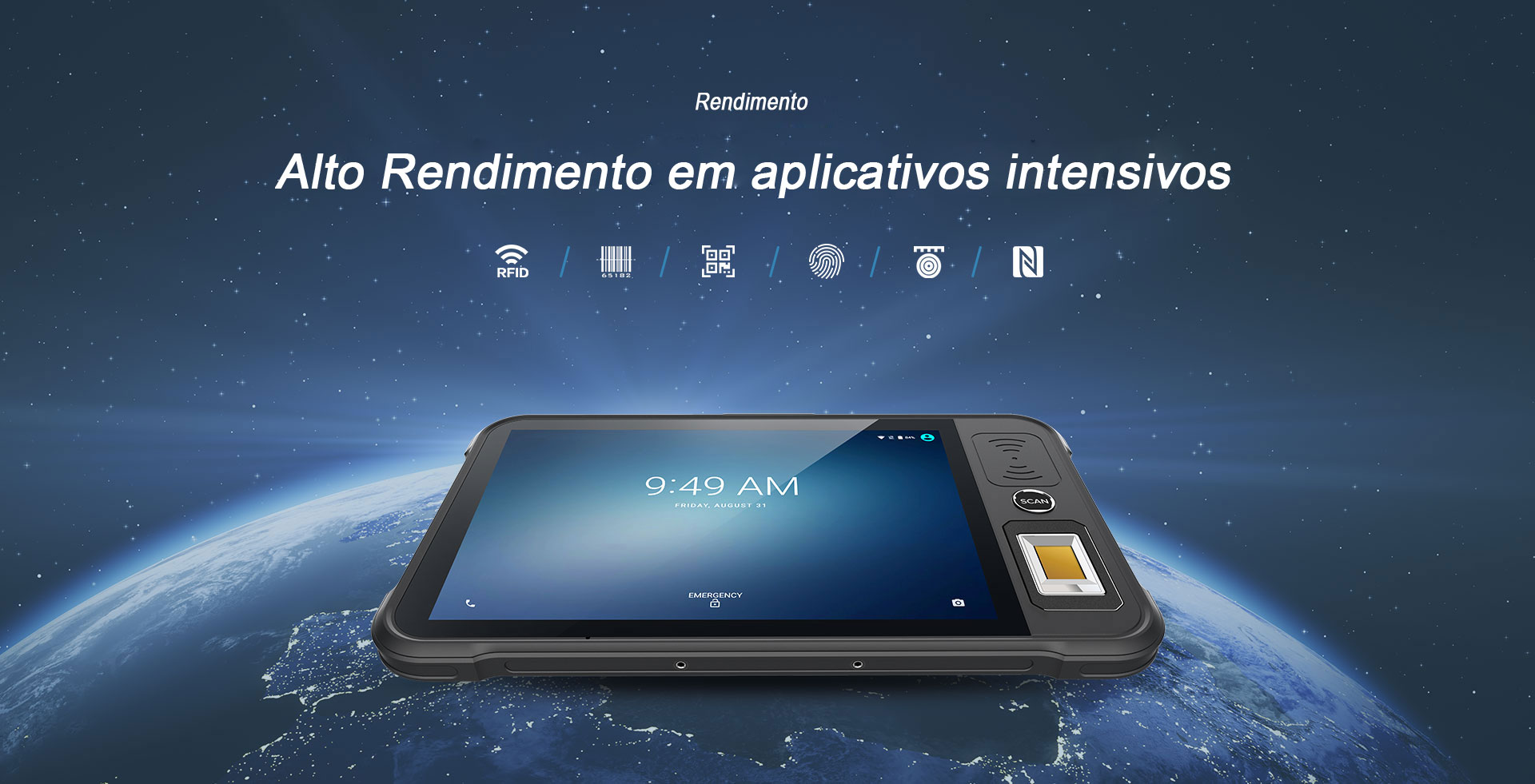 Tablet Industrial P80 Chainway Rendimento Tablet Industrial P80 Chainway Rendimento