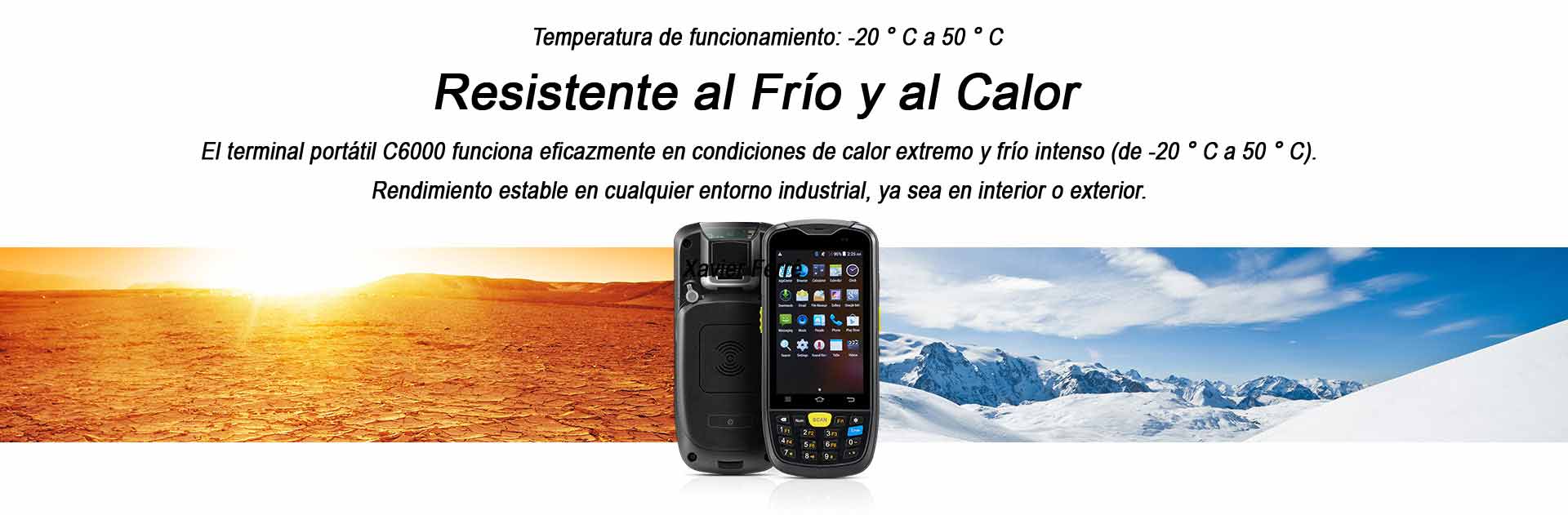 Terminais Portatil c6000 Chainway frio e calor