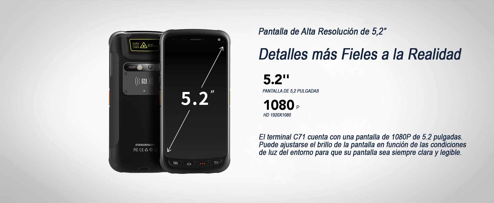 terminal portatil c71 camara alta resolucion Chainway