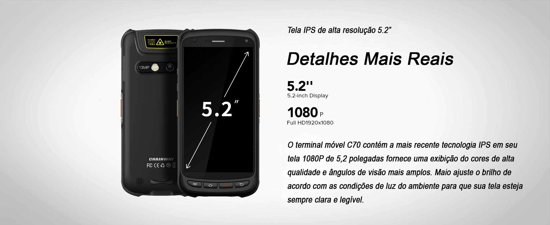 Terminal Móveis C70 Chainway Android Terminal Móveis C70 Chainway Android