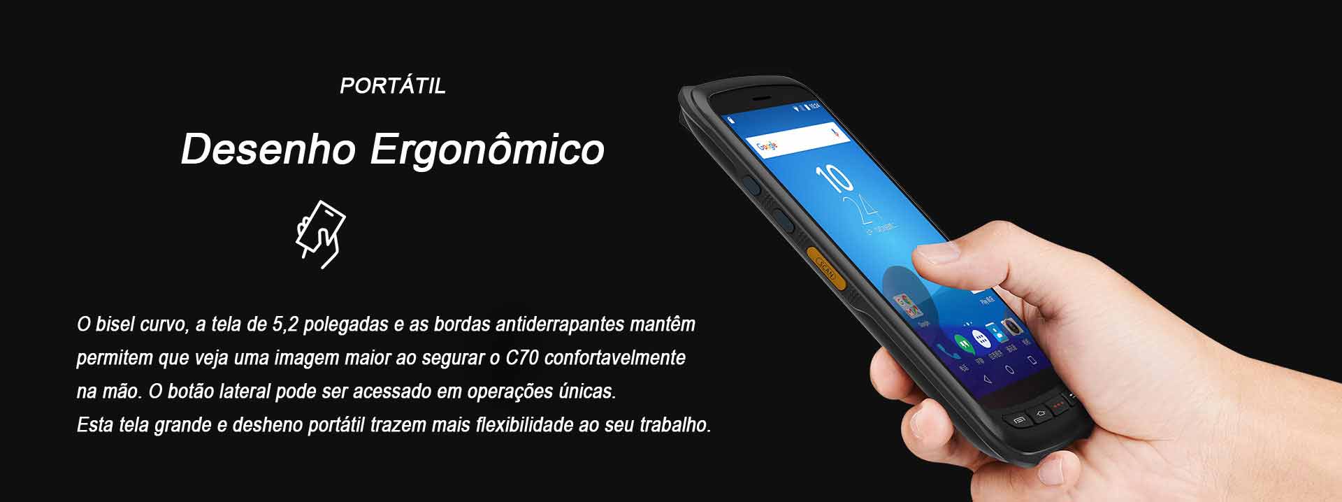 Terminal Móvel C70 Chainway Android Ergonomico Terminal Móvel C70 Chainway Android Ergonomico