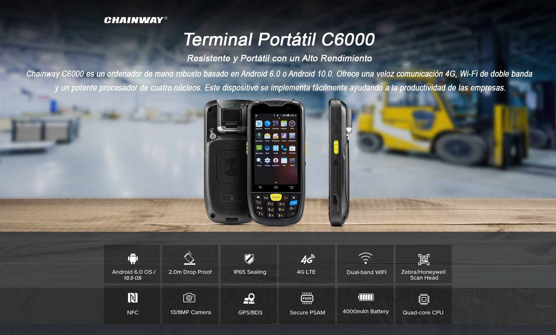 Terminal portatil C6000 Chainway Android